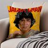 Chinese martial arts star JJackie Chan Cushion Cover Pillowcase Antidustmite Invisible Zipper Short Plush Sofa Cushion
