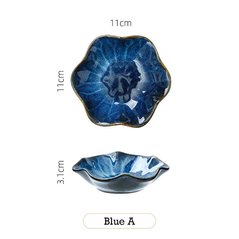 Керамическая тарелка в форме цветка, мини-кухонная приправа, блюдце для дома, ресторана, поднос для закусок, десертов, посуда, декор для кухни