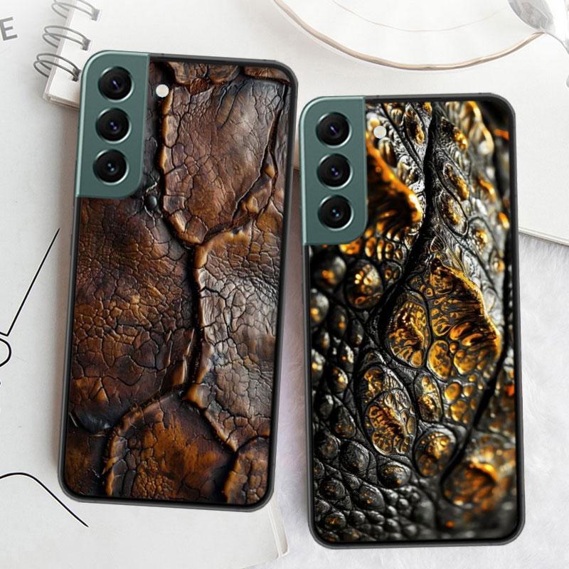 Чехол для телефона под крокодилью кожу для Samsung Galaxy S22 S25 Ultra S21 S10 Plus S26 Edge S20 S23 S24 FE Чехол Силиконовый Мягкий ТПУ Прозрачный