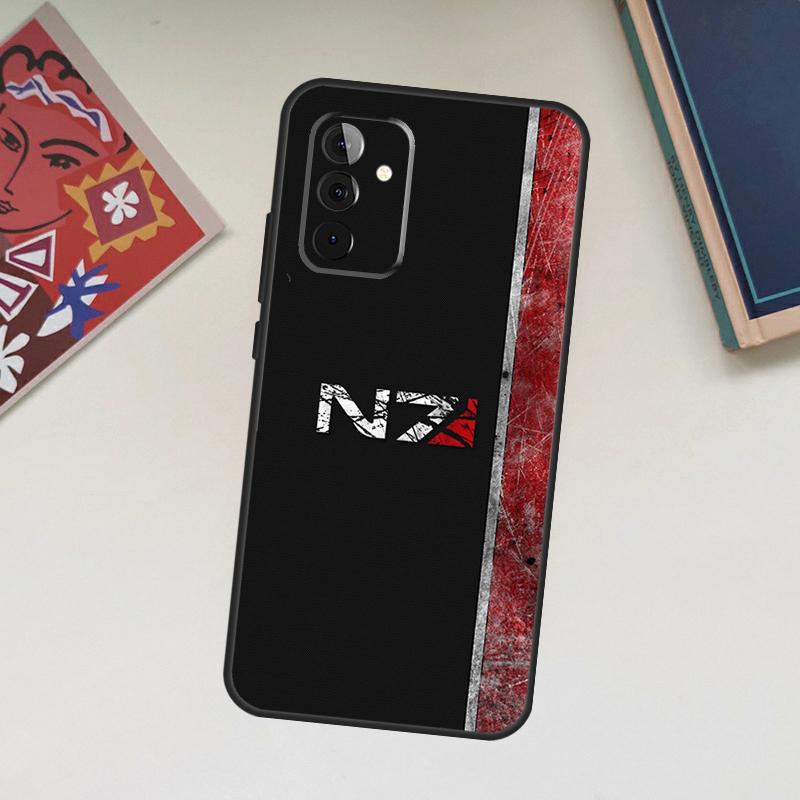 Чехол N7 Mass Effect для Samsung Galaxy A34 A54 A14 A24 A53 A33 A13 A52 A32 A22 A12 A71 A51 A15 A25 Coque
