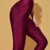 Высокоэластичные женские леггинсы облегающего кроя, однотонные, глянцевые, с высокой талией, штаны для йоги, весна-осень, активная одежда