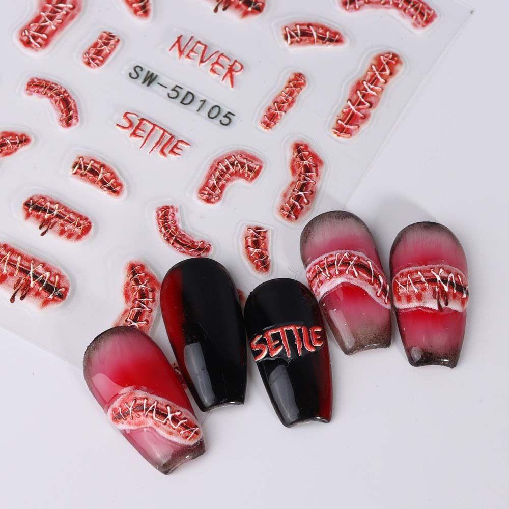 Хэллоуинские наклейки для ногтей с бабочками, рисунок привидения и черепа, хэллоуинские наклейки для ногтей, смешные, для девочек/леди