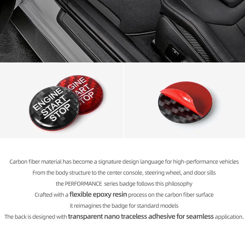 Наклейка-крышка круга кнопки Start-Stop из настоящего углеродного волокна для Honda Civic 10-го поколения 2016-2025, аксессуары для интерьера автомобиля