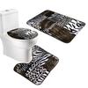 3 шт./компл. коврик на пьедестале с 3D животным принтом + крышка для унитаза + коврик для ванной, комплект ковров
