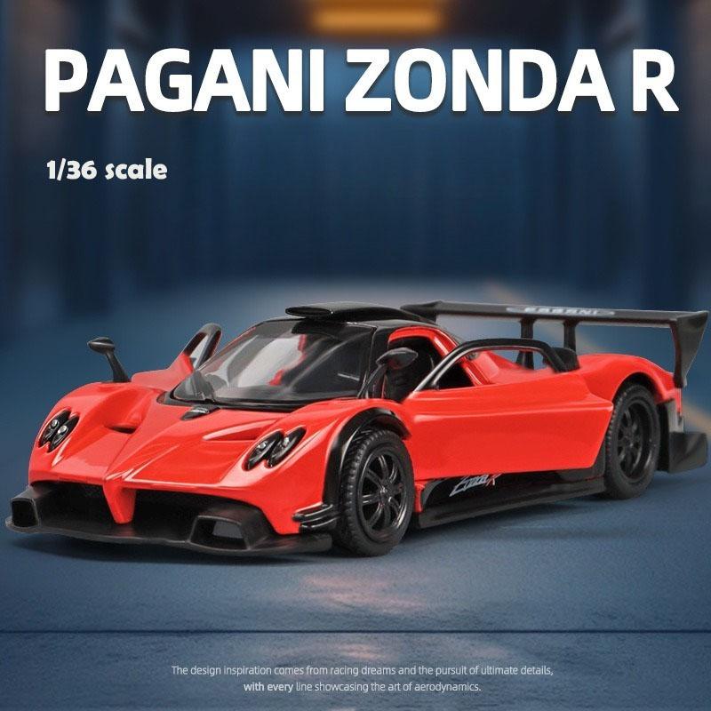 Diecast 1:36 Pagani Zinda R Sports Car Model Simulation Alloy Pull Back Toy Car Model Toy Vehicle Children Boy Birthday Gift