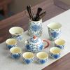 Zhuchuang Jingpin Ru Kiln Entwined Lotus Tea Set