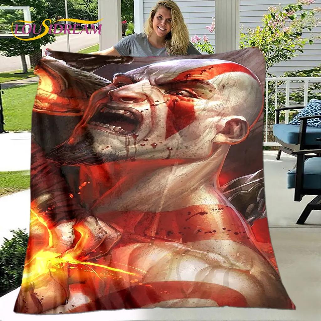 Мягкое плюшевое одеяло God of War для геймеров, фланелевое одеяло, одеяло для гостиной, спальни, кровати, дивана, чехол для пикника Bettdecke