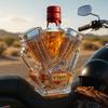 Yousheng Whiskey Bottle Motorcycle Engine Decanter Handmade Glass Bottle Mechanical Aesthetics Liquor Container for Motorcycle Enthusiasts