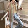 Striped Long-sleeved Sunscreen Shirt Women's Spring and Summer New Lazy Loose and Thin Cardigan Shirt Top