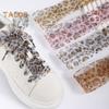 4 Pairs Shoelace for Sneakers Flats Leopard Printing Lace 4 X 120cm Easy Threading Secure Knots Shoe Laces Shoe Accessories