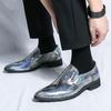 Britain Retro Men Pointed Glossy Patent Leather Shoes Casual Penny Loafers Formal Dress Footwear Sapatos Tenis Masculino