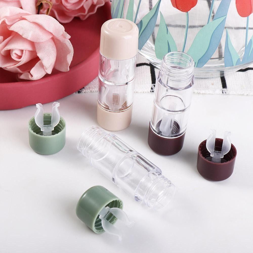 Solid Color Contact Lens Case Cylindrical Eye Care Lenses Box Portable Contact Lens Container