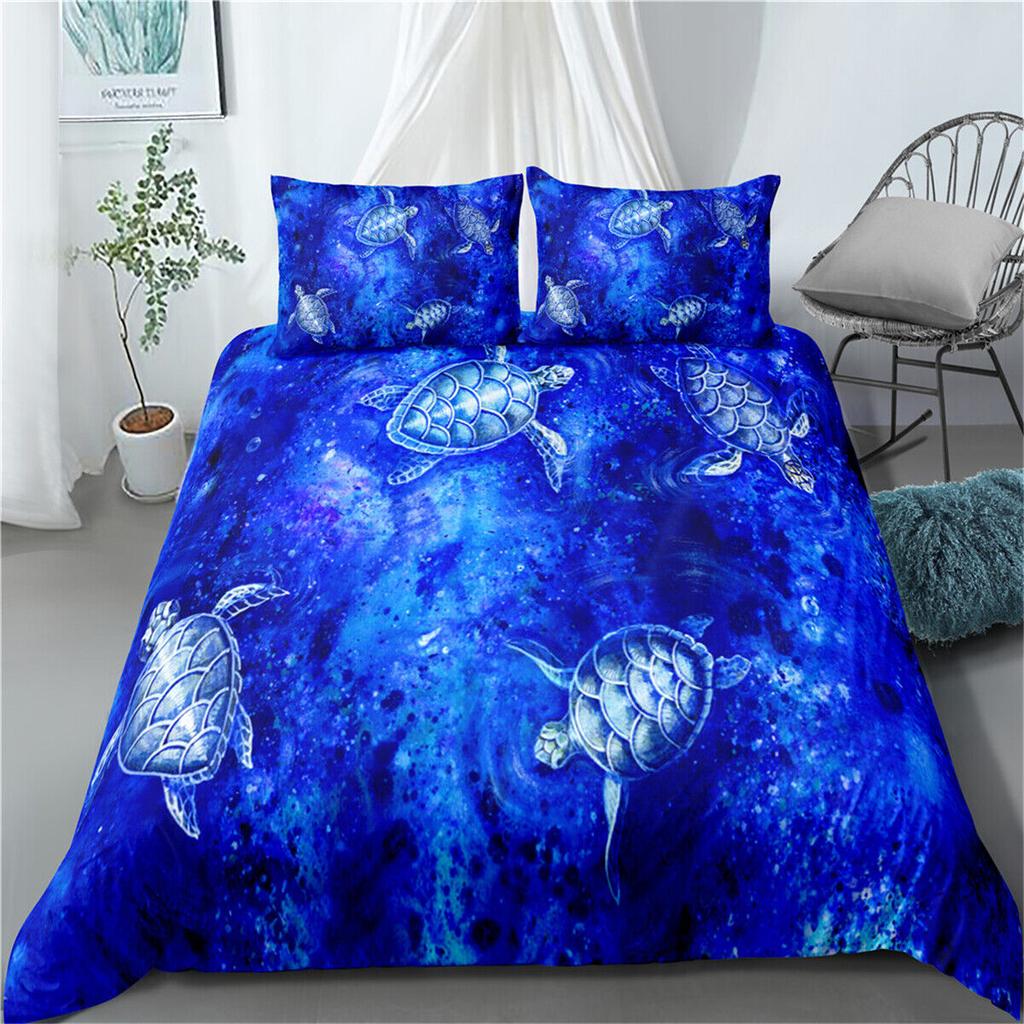 Комплект пододеяльников для односпальной/двуспальной кровати «Морская черепаха», двуспальной/королевской/королевской/супер-кинг-сайз Doona