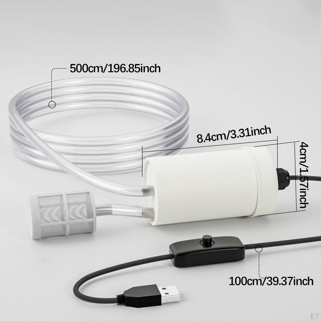 USB Electric Auto Siphon Self Priming Pump DC5V with Hose and Stone Mini