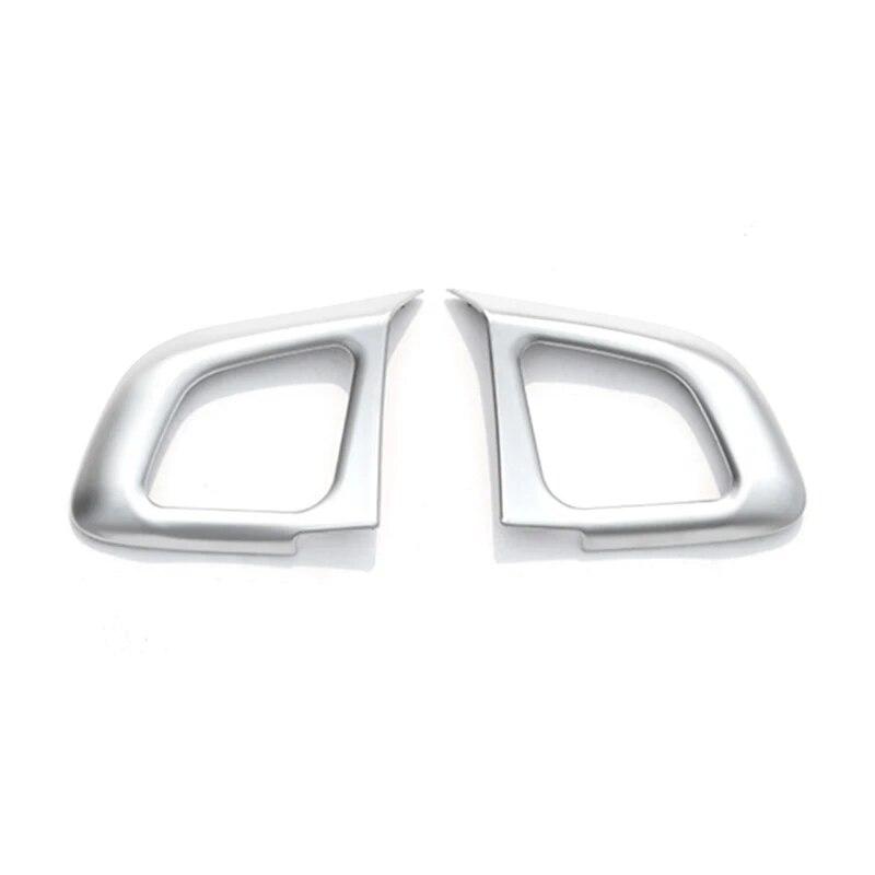 ABS Chrome Car Styling Steering Wheel Button Frame Cover Protective Trim For Land Rover Range Rover Evoque 2011 2012 2013 - 2017