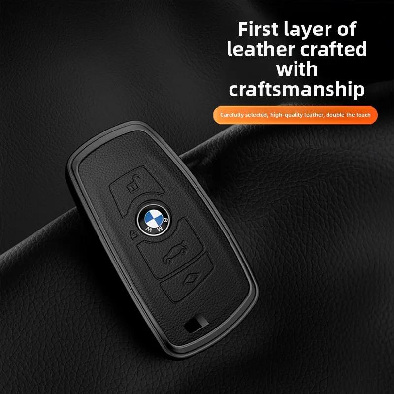 Car Key Case for BMW 216i F46 X1 X2 X3 X5 X6 GT 2 5 6 7 Series 3 4 Buttons Smart Keyless Remote Control Fobs Protector Cover UG6