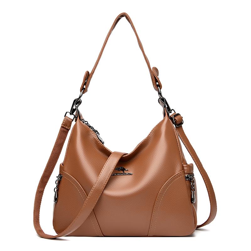 Женская Сумка Через Плечо Crossbody из Мягкой Натуральной PU Кожи Большой Вместимости Женские Сумки
