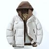 Осень и зима новая хлопковая мужская утолщенная теплая с капюшоном повседневная мужская хлопковая куртка фейк два модных брендовых куртки мужчины