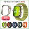Ремешок 2 в 1 Change to Ultra Case+Field Nylon Loop для Huawei Watch Fit 4/Fit 4 Pro/Fit 3, тканый спортивный ремешок, регулируемый браслет