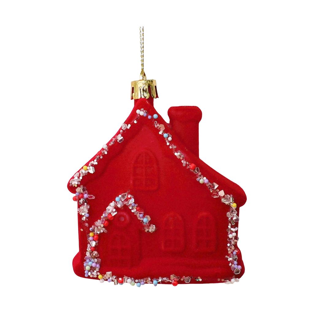 Креативные многослойные флокированные расписные рождественские елочные украшения