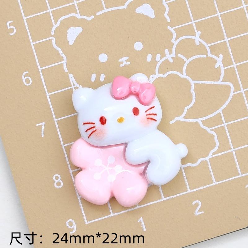 10 Pcs New Mini Floret Cartoon Animal Kitten, Rabbit Series Resin Scrapbook Diy Jewelry Children Gift Hairpin Accessories A13