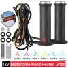 DC 12V Motorcycle Hand Heated Grips Smart Temperature Control Adjustable Hot Grip Handle 5-Gear Electric Molded Grips Heating