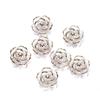 10Pcs Ornament Flower Beads Acrylic All-Match Pendant Durable Hole Charm  for Jewelry Making