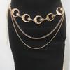 Metal Hip Hop Style Dress Cummerbands Womans Layered Belt Moon Star Waistband Punk Waist Chain