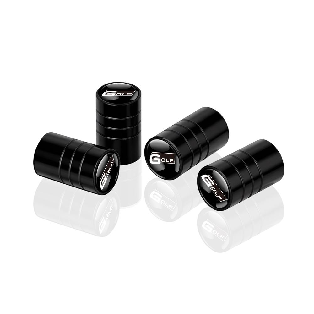 CAT1 Volkswagen Golf Rline Polo GTI R Badge 4Pcs Metal Car Wheel Tire Valve Caps Cover Accessories for VW Jetta Touareg CC Passat MK7