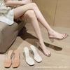 Transparent Sandals Women's High Heel New Summer Medium Heel Crystal Thick Heel Fashion Outer Wear Cool Slippers