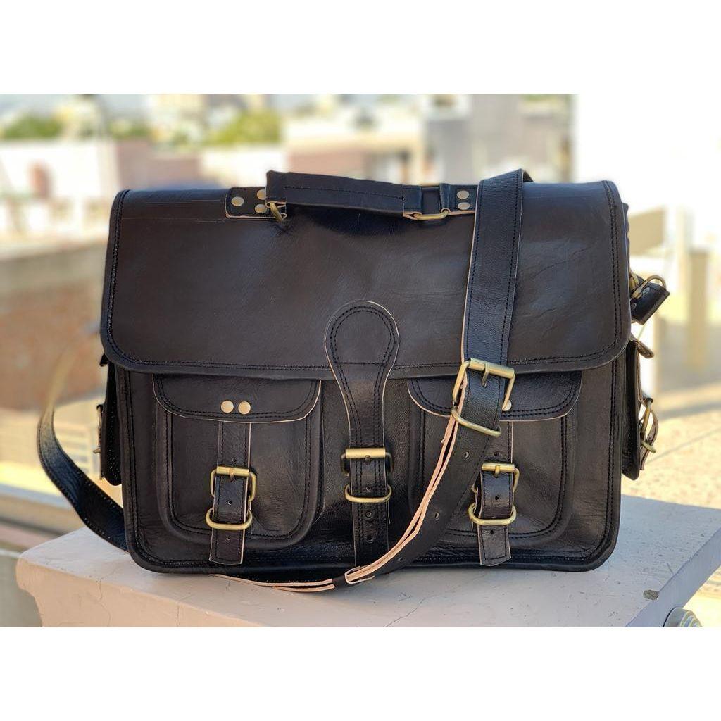 Новая мужская винтажная кожаная сумка для ноутбука БОЛЬШОЙ портфель-мессенджер сумка через плечо
