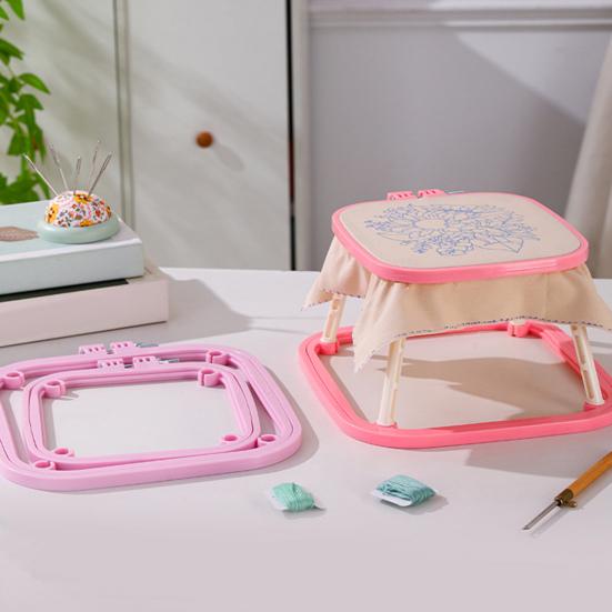 Двухслойная настольная подставка для пялец, регулируемый держатель для пялец для вышивки крестом без помощи рук, швейные инструменты для самостоятельного шитья