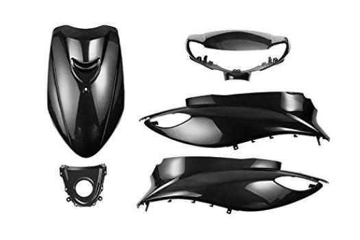 Bike Parts Center 4st JOG Genuine Type Exterior Set 5 Piece Set Black Painted Cowl Yamaha JOG SA36J 3162