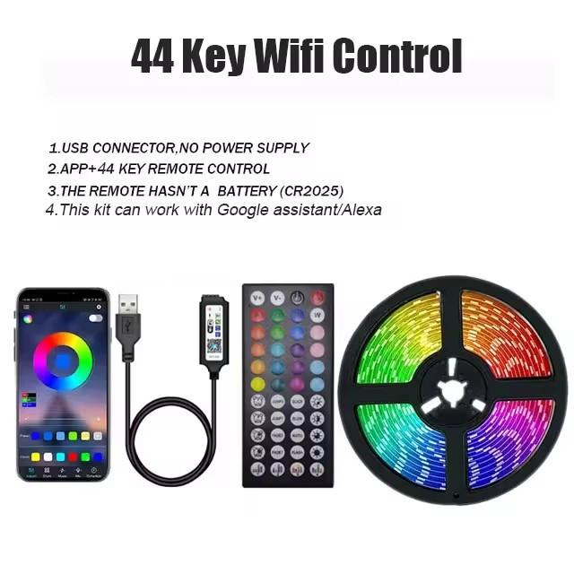 1-30M USB Светодиодная Лента 5050 Bluetooth Wifi Приложение ИК Пульт Управления Светодиодные Огни Для Спальни Гибкая Светодиодная Лента RGB Лента