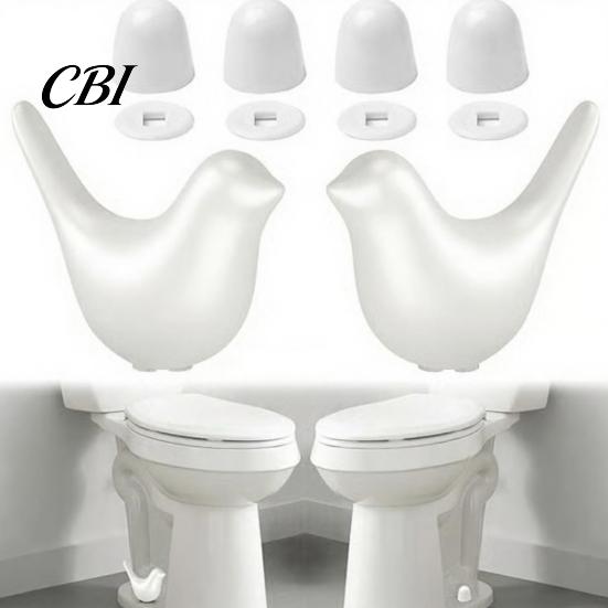 Decorative Ceramic Toilet Accessory 2PCS Bird Screw Covers, Bolt Caps, Modern Anti Slip Cover Style Universal Fit Caps for Home Bathroom Renovation