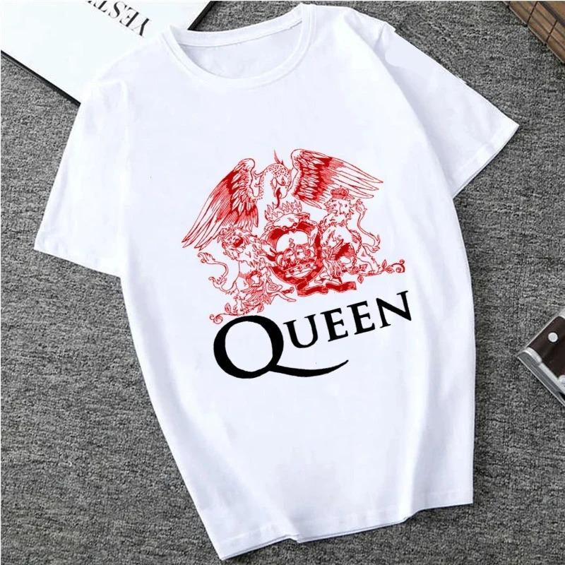 Футболка Freddie The Queen Белая Модная Женская Футболка Харадзюку Каваи Одежда С Коротким Рукавом Летняя Футболка Повседневный Женский Топ С Круглым Вырезом