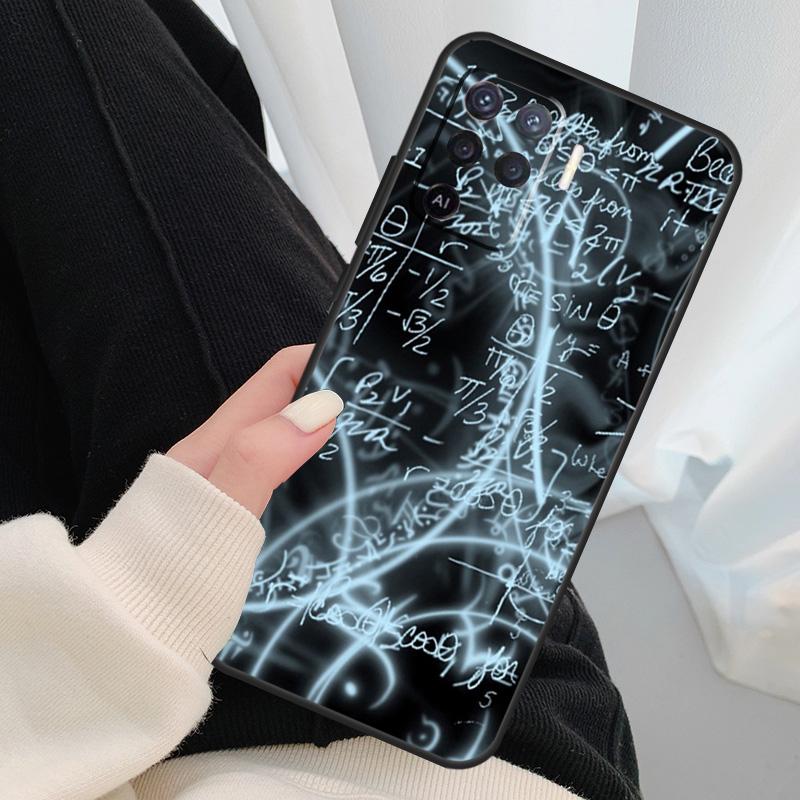 E=mc2 Mathematical Physical formula Case For Oppo A18 A38 A58 A78 A98 A80 A60 A40 A96 A76 A16 A94 A74 A54 A15 A17 A57 A77 A5 Pro