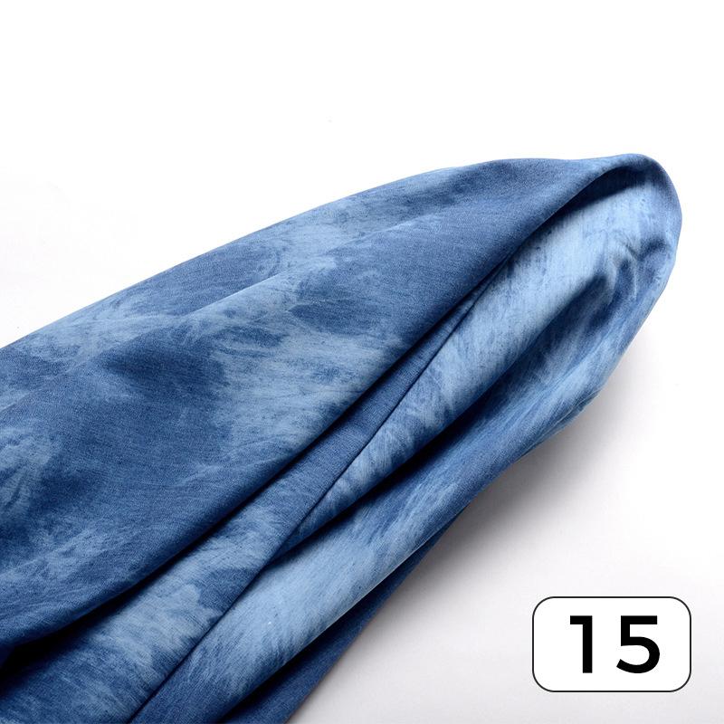 50*140 см модная джинсовая ткань тай-дай, промытая, плотная ткань для юбок, джинсов, брюк, одежды, платьев, шитья, сделай сам, пэчворк, материал