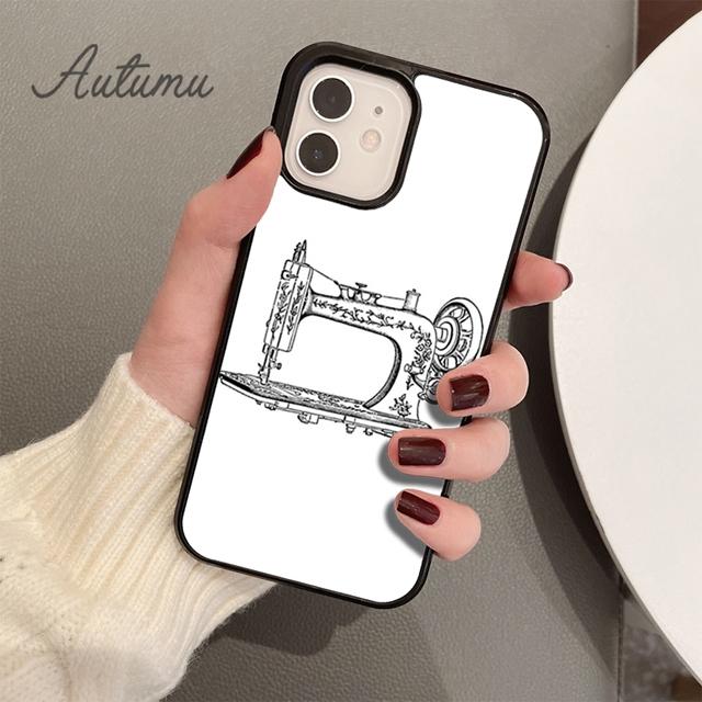 Чехол для телефона с мультяшной швейной машинкой для iPhone 11, 12, 13, 14 Pro Max mini X XR XS SE 2020 5 6S 7 8 Plus, чехол для Samsung Galaxy S21 S22