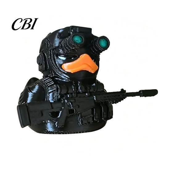 Desktop Tactical Decoration Night Vision Duck Figurine, Cool Military Statue, Desk Decor for Gamers Collectible Figure Collectors, 4 Colors Available,