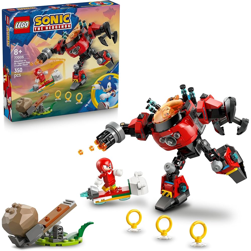 LEGO Соник Хеджхог Наклз против Доктора. Игровой набор «Яйцекрушитель Эггмана» для детей 8-10 лет