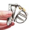Stainless Steel Male Chastity Device Adult Cock Cage with Arc-shaped Cock Ring  Sex Toy Bondage Men Chastity Belt A224