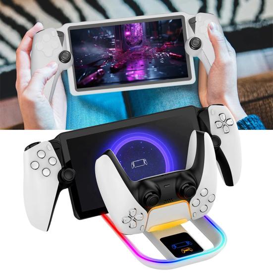 Зарядная база для игрового контроллера с RGB-подсветкой Компактный дизайн Портативная игра