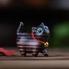 Миниатюрная деревянная фигурка кошки Статуэтка котенка Скульптура Фермерский дом Ручная работа Резьба Деревенский Дом Офис Рабочий стол