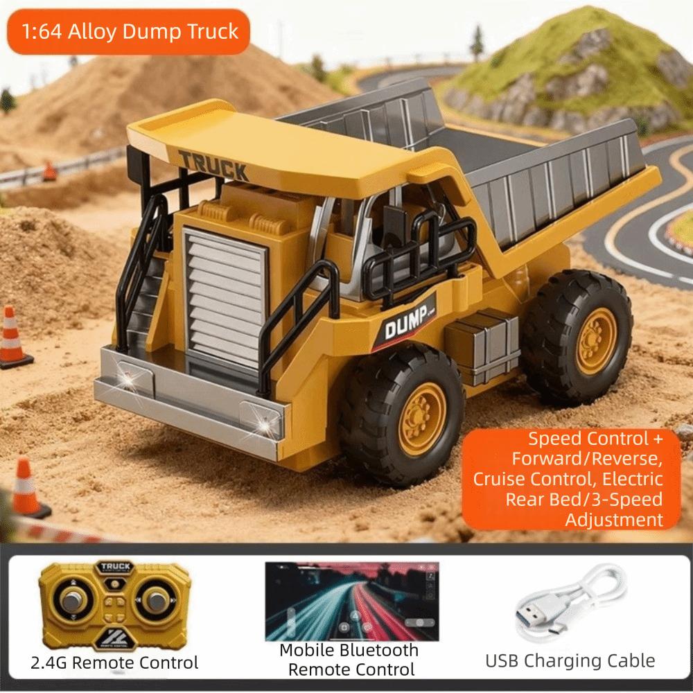 Zinc Zinc Alloy Material Mini Excavator Toy 1:64 Scale Engineering Vehicle Toy Kids Toy