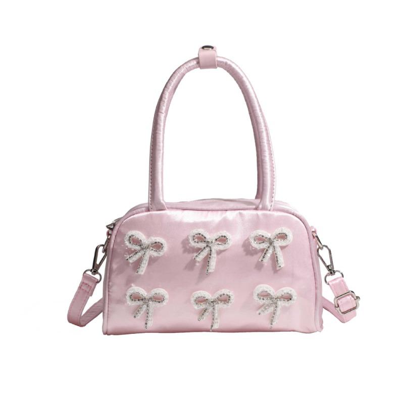 Tender Girly Ballet Bow Handbag Stylish Boston Bag Little Tote Bag