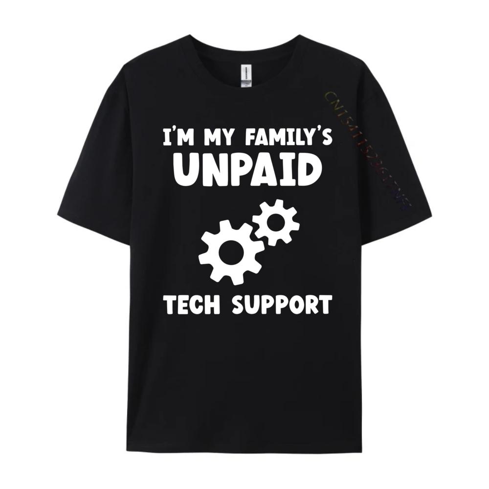 I M My Family Unpaid Tech Support It Nerd Geek Computer Oversized T Shirt Men Mens Christmas Graphic Tee Shirt