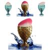 Кисть для макияжа русалки с дизайном рыбьей чешуи для нанесения на лицо и тональной основы