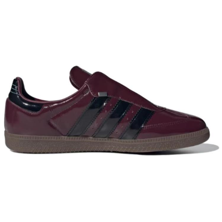 Adidas Samba OG Maroon Black Patent Men Sneakers Red Core-Black Iron-Metallic JQ0013
