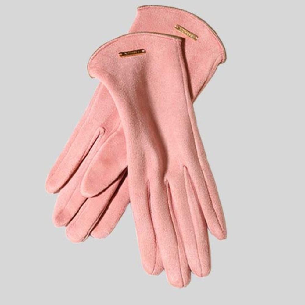 Solid Color Touchscreen Driving Mittens Thickened Fleece Lined Warmers Trendy Women